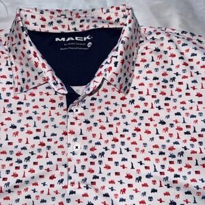 New Mack Horn Legend Polo Shirt White Golf Bamboo Charcoal Trucks Size 3XL